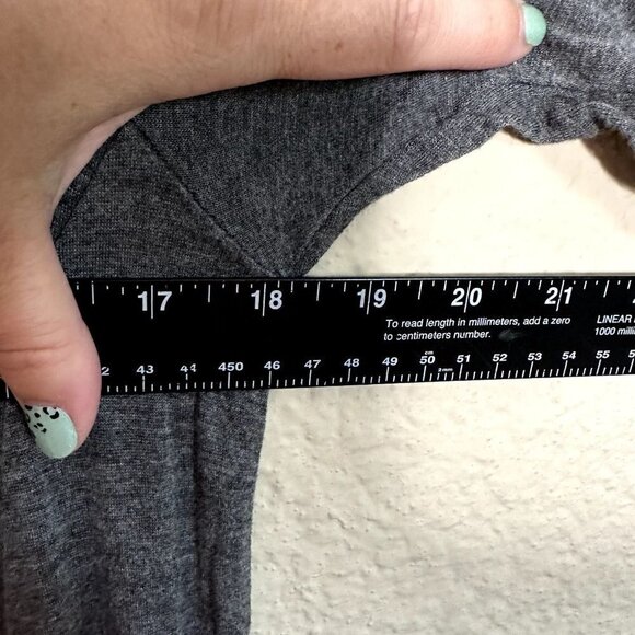 J Mode USA Women Medium Gray Shirt Dress Long Sleeve W/ Pockets 3/4 Sleeve SOFT - Picture 6 of 8